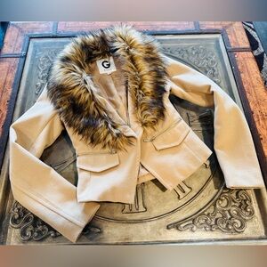 G By Guess Fur Collar Jacket
